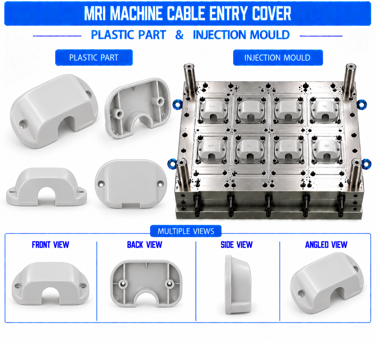 MRI Machine Plastic Cable Entry Cover Mould and Moulding Services